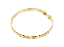 Load image into Gallery viewer, West Indian Flat Bangle with Cocoa Head in 10K Gold.