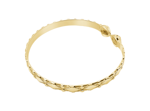 West Indian Flat Bangle with Cocoa Head in 10K Gold.